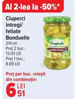 Carrefour Ciuperci întregi/ feliate Bonduelle Ofertă