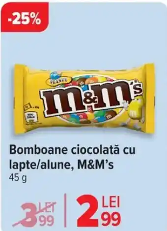 Carrefour Bomboane ciocolată cu lapte/alune, M&M's Ofertă