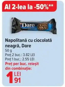 Carrefour Napolitană cu ciocolată neagră, Dare Ofertă