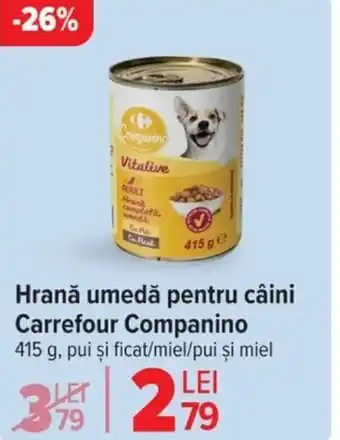 Carrefour Hrană umedă pentru câini Carrefour Companino Ofertă