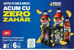 Carrefour Băutură carbogazoasă Pepsi Twist zero zahăr Ofertă