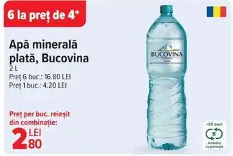 Carrefour Apă minerală plată, Bucovina Ofertă