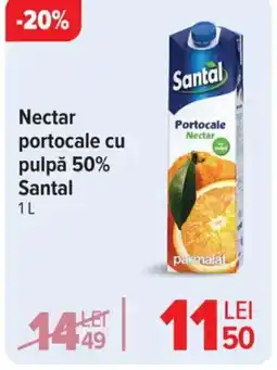 Carrefour Nectar portocale cu pulpă 50% Santal Ofertă