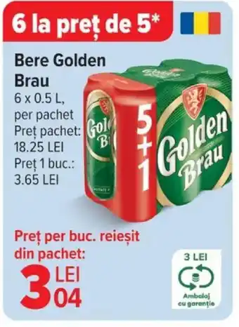 Carrefour Bere Golden Brau Ofertă