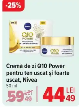 Carrefour Cremă de zi Q10 Power pentru ten uscat și foarte uscat, Nivea Ofertă