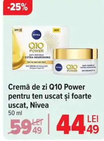 Carrefour Cremă de zi Q10 Power pentru ten uscat și foarte uscat, Nivea Ofertă