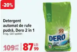 Carrefour Detergent automat de rufe pudră, Dero 2 în 1 Ofertă