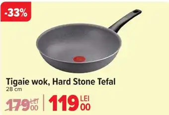 Carrefour Tigaie wok, Hard Stone Tefal Ofertă