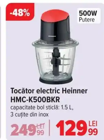 Carrefour Tocător electric Heinner HMC-K500BKR Ofertă