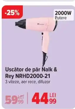 Carrefour Uscător de păr Nalk & Rey NRHD2000-21 Ofertă