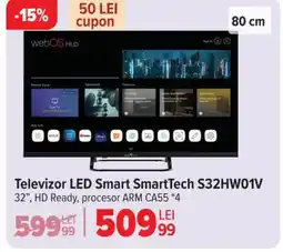 Carrefour Televizor LED Smart SmartTech S32HW01V Ofertă