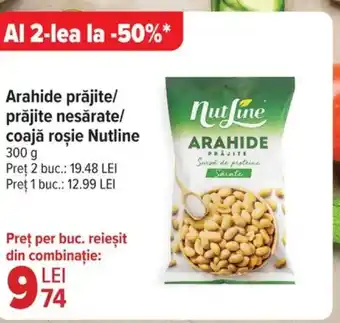 Carrefour Market Arahide prăjite/ prăjite nesǎrate/ coajă roşie Nutline Ofertă