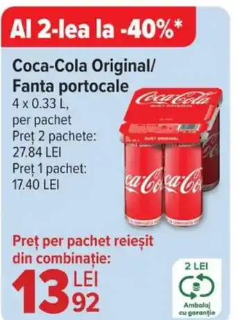 Carrefour Market Coca-Cola Original/ Fanta portocale Ofertă