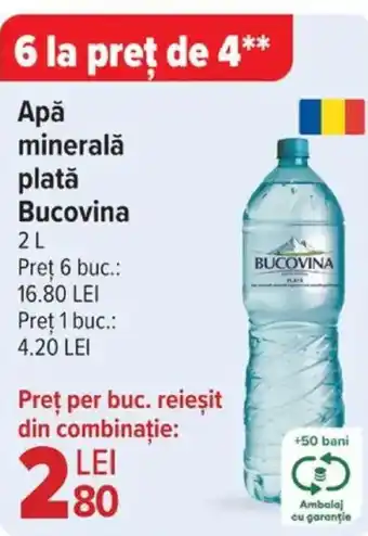 Carrefour Market Apǎ minerală platǎ Bucovina Ofertă