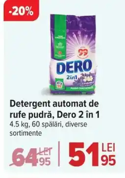 Carrefour Market Detergent automat de rufe pudră, Dero 2 în 1 Ofertă