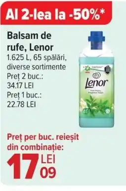 Carrefour Market Balsam de rufe, Lenor Ofertă