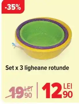 Carrefour Market Set x 3 ligheane rotunde Ofertă