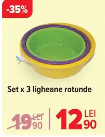 Carrefour Market Set x 3 ligheane rotunde Ofertă