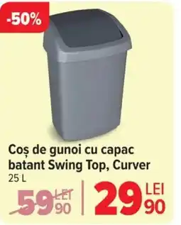 Carrefour Market Cos de gunoi cu capac batant Swing Top, Curver Ofertă