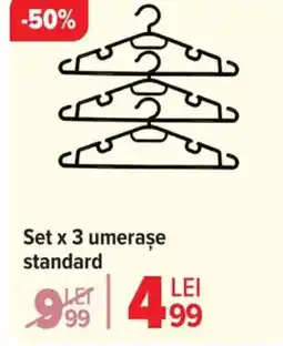 Carrefour Market Set x 3 umeraşe standard Ofertă