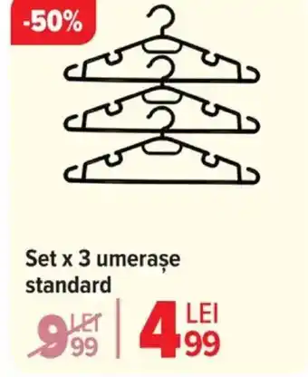 Carrefour Market Set x 3 umeraşe standard Ofertă