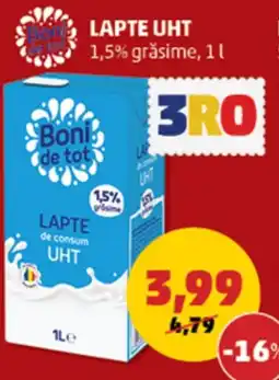 Penny Lapte uht 1,5% grăsime Ofertă