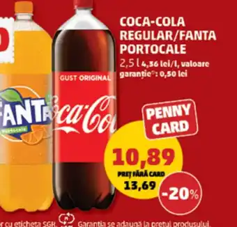 Penny COCA-COLA REGULAR/FANTA Portocale Ofertă