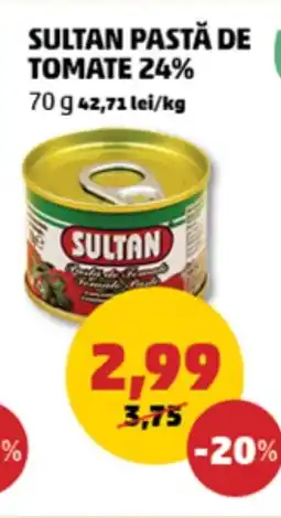 Penny Sultan pastă de tomate 24% Ofertă