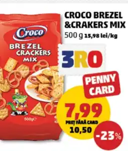 Penny Croco brezel &crakers mix Ofertă