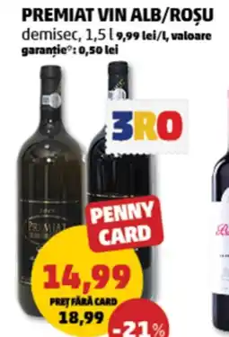 Penny Premiat vin alb/roșu Ofertă