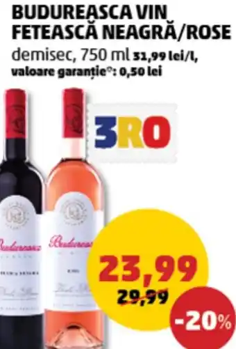 Penny Budureasca vin fetească neagră/rose Ofertă