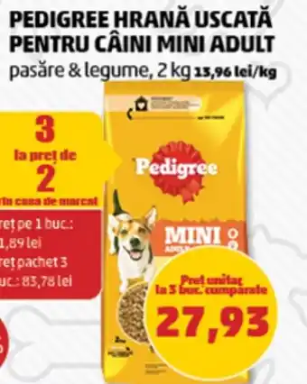 Penny Pedigree hrană uscată pentru câini mini adult Ofertă