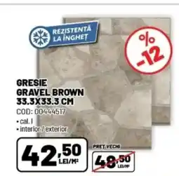 Ambient Gresie gravel brown Ofertă