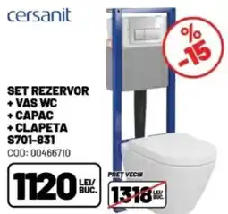 Ambient Set rezervor + vas wc + capac + clapeta $701-831 Ofertă