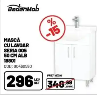 Ambient Masca cu lavoar seria 005 alb 18801 Ofertă