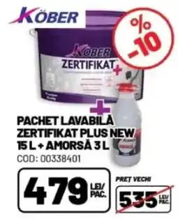 Ambient Pachet lavabila zertifikat plus new 15 l+amorsa 3l Ofertă