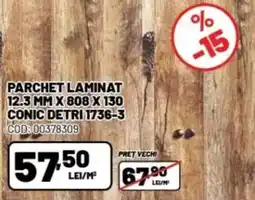 Ambient Parchet laminat 12.3 mm x 808 x 130 Conic Detri 1736 -3 Ofertă