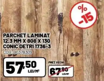 Ambient Parchet laminat 12.3 mm x 808 x 130 Conic Detri 1736 -3 Ofertă