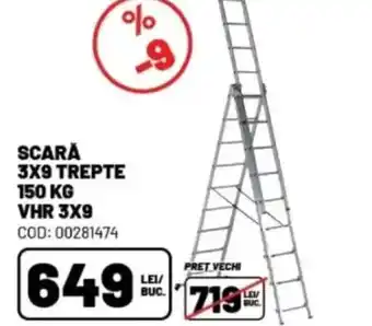 Ambient Scară 3x9 trepte 150 kg vhr 3x9 Ofertă