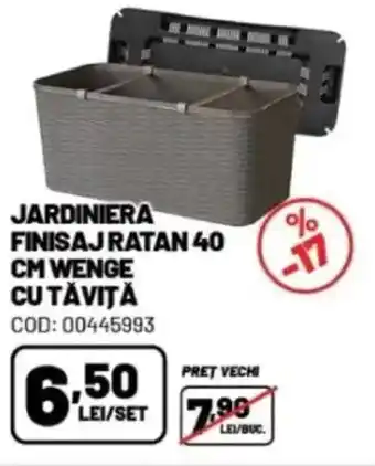 Ambient Jardiniera finisaj ratan wenge cutăvită Ofertă