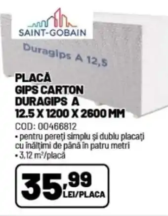 Ambient Placă gips carton duragips A Ofertă