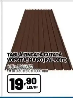 Ambient Tabla zincată cutată vopsità, maro (ral 8017) Ofertă