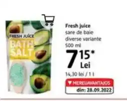 DM Fresh juice sare de baie diverse variante Ofertă