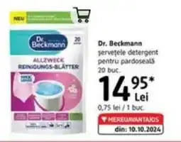 DM Dr. Beckmann şerveţele detergent pentru pardoseală Ofertă