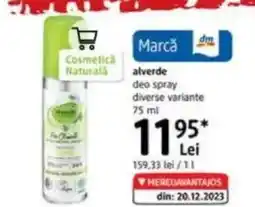 DM alverde deo spray Ofertă