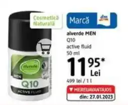 DM alverde MEN Q10 active fluid Ofertă