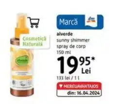 DM alverde sunny shimmer spray de corp Ofertă