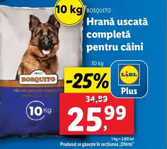 Lidl BOSQUITO Hrană uscată completă pentru câini Ofertă