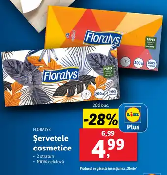 Lidl FLORALYS Şerveţele cosmetice Ofertă