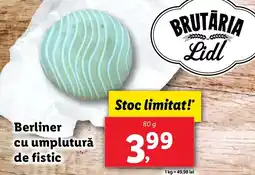 Lidl Berliner cu umplutură de fistic Ofertă